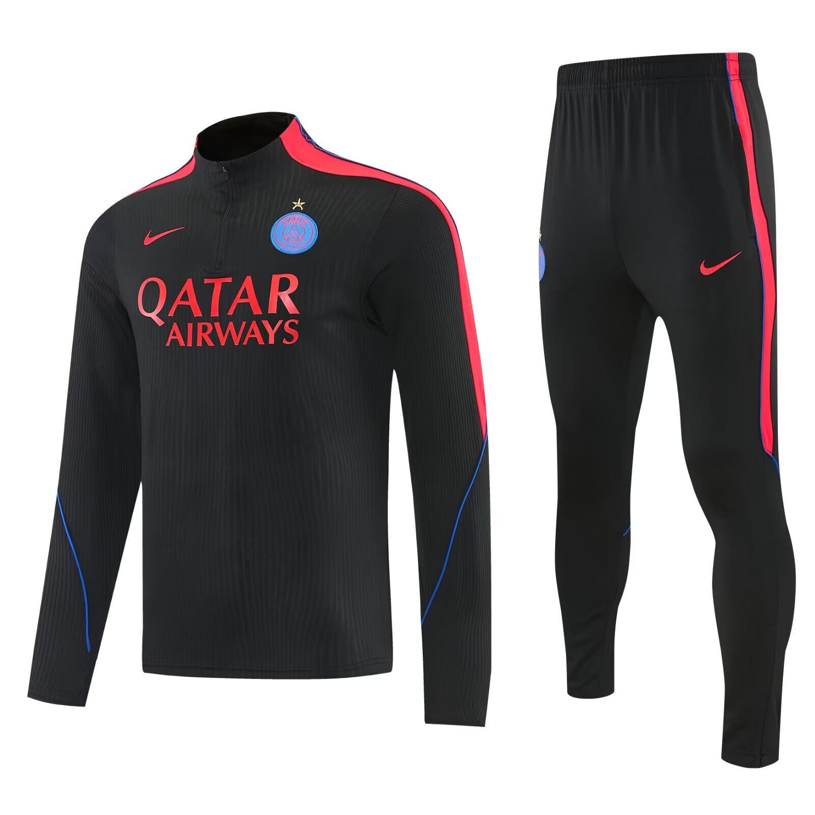 AAA Quality Paris St Germain 26/27 Tracksuit - Black/Red